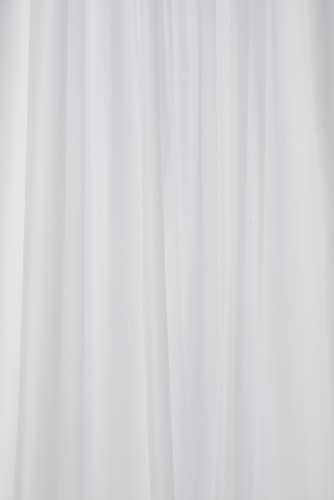 Croydex Professional Plain White Water-Resistant Textile Shower Curtain 1800 X 2100mm
