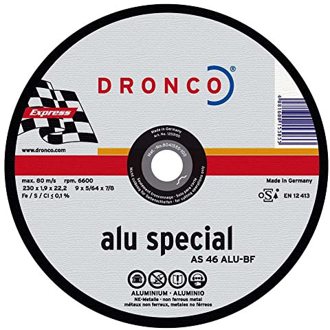 Dronco Trennscheibe 125 x 1,2 x 22,23, für Aluminium, CS 60 Alu, Trennscheiben