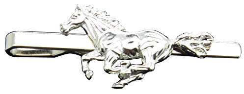 Luxueuse pince de cravate en étain avec cheval au galop moulée à la main par William Sturt