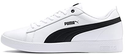 PUMA Women Smash Wns V2 L Baskets, Puma White Puma Black, 42 EU