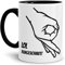 Tasse mit Spruch LOL Reingeschaut Innen & Henkel Schwarz/Circle-Game/Reingeguckt/You Looked/Kaffeetasse/Mug/Cup/Beste Qualität - 25 Jahre Erfahrung