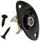 Style Ovale Sortie Jack Douille Plaque et vis pour Strat Stratocaster Guitare électrique Noir