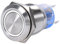 Interruptor de Botón Autoblocante con LED, Inoxidable Impermeable Interruptor 12V-24V Autoblocante 19mm LED, Interruptor de botón ON/OFF para luces LED (Blanco)