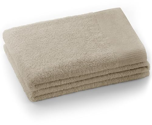 AmeliaHome Handtuch Beige 50x100 cm 100% Baumwolle Qualität Saugfähig Cappuccino Amari