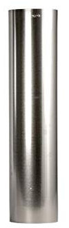 FAL - Tubo per stufa, 0,5 m, diametro 120 mm, alluminio a fuoco, colore: Argento