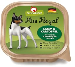 GranataPet Mini Royal Lamm & Kartoffel, Nassfutter für Hunde, Hundefutter ohne Getreide & ohne Zuckerzusatz, Alleinfuttermittel für ausgewachsene Hunde, 11 x 150 g