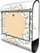 banjado® Design Briefkasten mit WT Blumenkranz 38,5x46,5x13cm & 2 Schlüssel - Briefkasten Stahl schwarz mit Zeitungsfach pulverbeschichtet - Postkasten A4 Einwurf inkl. Montagematerial