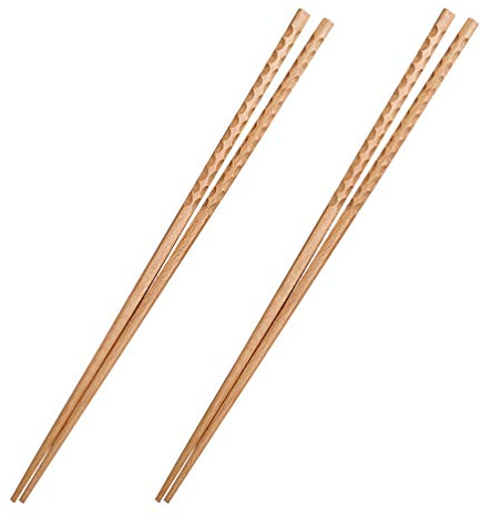 Japonaises Longues Chopstick en Bois Réutilisables à La Main Longues pour Dîner Restaurant à La Maison 2 Paires 33 Cm Chopstick Cooking Bois