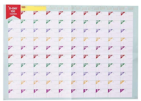1 Blatt Papier-plan 100 Tage Countdown Zeitplan Abreißkalender Täglich Wöchentlich Monate Planer Tore Organizer for Work Study Lose Weight