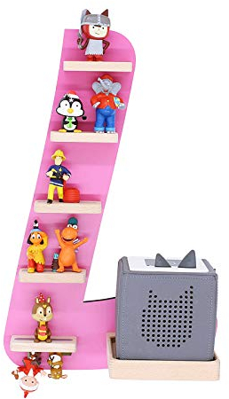 BOARTI das Original Kinder Regal Buchstabe „L“, small in Pink - geeignet für die Toniebox und ca. 18 Tonies - zum Spielen und Sammeln
