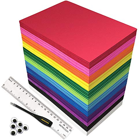 MEARCOOH 84 Paquete de Espuma EVA, 12 Colores 21.5 x 14cm, Juego de Papel para Manualidades Proyecto DIY