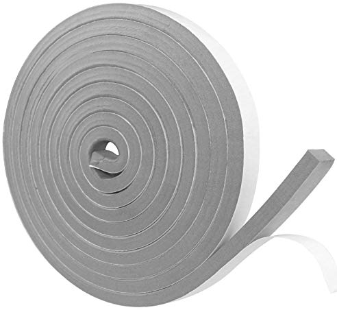 Storystore Dichtungsband Selbstklebend, Moosgummi Selbstklebend Grau,12 mm(B) x 12 mm(D), Schaumstoffband Gummidichtung für Kollision Siegel Schalldicht, Gesamtlänge 4 m