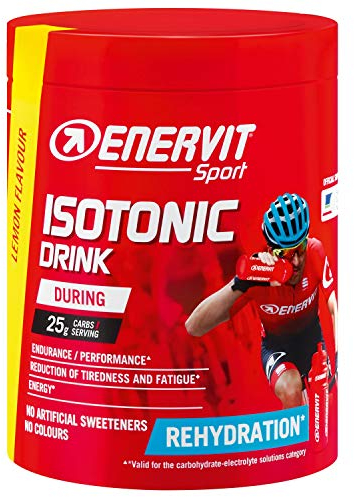 ENERVIT SPORT Isotonic Drink | Isotonisches Getränkepulver Elektrolyt Pulver für Ausdauersportarten | Iso Drink zur regelmäßigen Einnahme beim Sport (Zitrone, 420g Dose)
