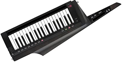 Korg RK-100S 2BK 37-Key Synthesizer Keytar with 2 Ribbon Controllers, Portable, Black
