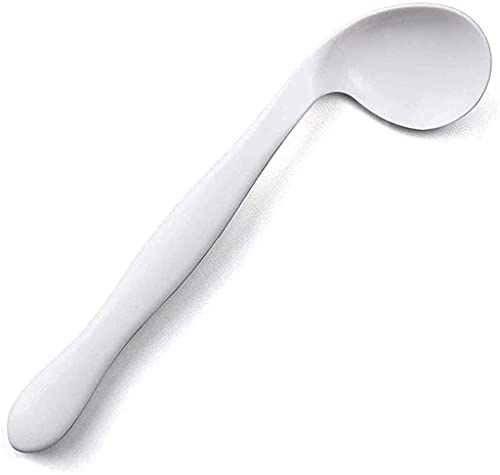 QMZDXH Ustensiles Incurvés Adaptatifs, Ustensiles Incurvés, Facile Couverts Grip, Cuillères À Soupe Courbé Poignée Ergonomique pour Personnes Âgées Handicapés Parkinson Personnes Âgées Left