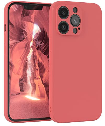EAZY CASE - Silikonhülle für iPhone 13 Pro Hülle Silikon Case Rot weich stoßfeste Handyhülle iPhone 13 Pro Schutzhülle mit Kameraschutz Dünn Premium Schutz Cover TPU Phone Bumper in Hellrot