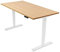 Ergotopia Desktopia Pro X Elektrisch höhenverstellbarer Schreibtisch, Ergonomischer Stehtisch für Büro oder Home Office (Buche, Gestell Weiß, 160 x 80 cm)