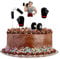 Pack of 5 Resin 3D Weightlifting Workout Cake Toppers with Barbell Boxing Gloves Nunchaku Cake Toppers Bodybuilding Cake Decoration Fitness Gym Theme Cake Toppers for Birthday Party Accessories