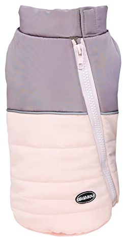 Izefia Hundemantel Kaltwettermantel Winddichte Jacke Fleece Warmer Hundepullover Winter Dicke Kleidung Dicke Weste Reißverschluss Tanktop Hundemantel für Kleinen Hund Mittlere Katze