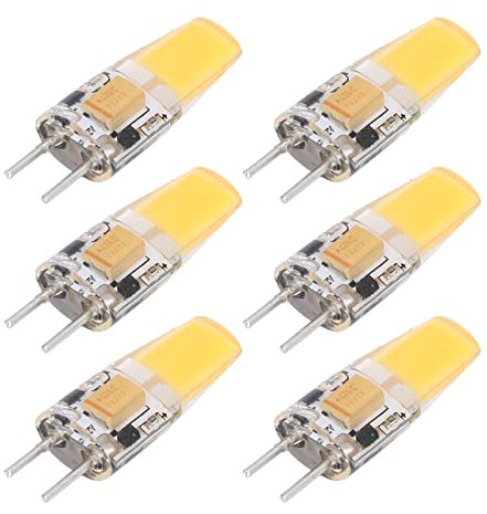 Haofy 6PCS GY6.35 Ampoule, Ampoule LED Dimmable 5W AC DC12V COB Ampoule Économie D'énergie Silicone Plafonnier Ampoule pour Salon