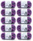 Gründl Wolle Perla color (wollähnliches Handstrickgarn aus 100% Polyester, 100 g / 90 m, Nadelstärke: 8-9, 10 x 100 g), violett-perlgrau-flieder-pinie