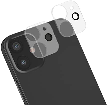 kwmobile Camera Lens Protector Compatible with Apple iPhone 12 mini (2 Pack) - Clear Tempered Glass Phone Lenses Protectors