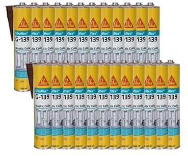 Lot de 24 mastic-colle à prise rapide SIKA Sikaflex G 139 - Marron - 300ml