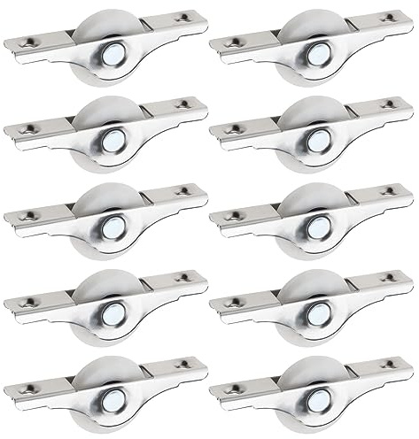 VGOL 20pcs 25mm Petites Roulettes de Roue Roulettes en Nylon avec Plaque Supérieure en Métal Non-Pivotant Fixe Roues Dures pour Meubles Tiroir Chariot Bagages Chaise Boîte à Outils