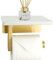 Toilettenpapierhalter Mit Ablage,Klopapierhalter Gold Marmor Weiß Regal Aus Toilettenpapierhalter Edelstahl Gebürstet Wandmontage Für Küche Und Badezimmer (Gold)
