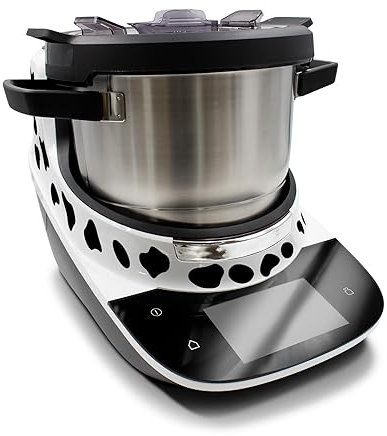 Finest Folia Deko Aufkleber kompatibel mit Bosch Cookit Küchenmaschine Design Sticker Klebefolie Küchengerät wasserfest selbstklebend K162 (07 Flecken, Schwarz)