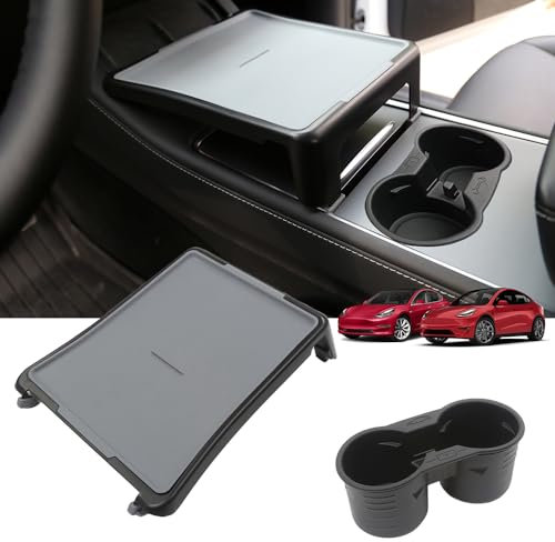 XENITE Zentrale Steuerung, Esstablett, Auto, Kleiner Tisch, Schreibtisch, Auto-Mittelkonsole für Tesla Model 3 Y-Zubehör