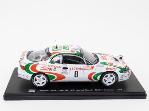 - Modellauto im Maßstab 1:24, kompatibel mit Toyota Celica Turbo ST 185 – Auriol-Occelli – Rallye Sanremo 1994 – WRC505