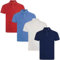 True Face Mens Polo Shirt Plain Tshirt Short Sleeve Summer Work Pique T Shirt Workwear Adult Tee Classic Casual Top Plain Set 4-4 Pack S