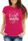 MoonWorks® Damen T-Shirt Fasching Karneval Konfetti im Herzen Kostüm-Ersatz Verkleidung Funshirt Frauen pink M