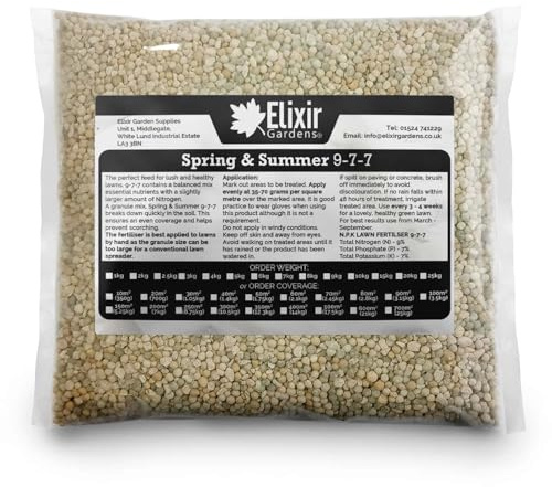 Elixir Gardens 9-7-7 Spring Summer Fertiliser Treats 600 Sq.Meters | Blended Granular Feed for Turf & Grass