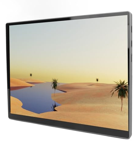 CCYLEZ 10.5 Inch Monitor, Small Touchscreen Monitor, IPS Monitor Portable Aluminum Alloy, Portable Monitor Touchscreen 1920 X 1280, Built In Dual Speaker, Compatible with Gaming Devices
