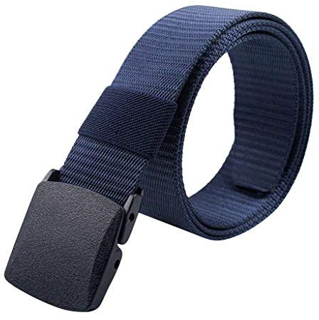 Herren Gürtel, Elastisch Lang 125 Cm mit Schnalle Herren Gürtel Leather Belt Ohne Löcher Breit Stufenlos Verstellbar Vintage Leder Gürtel Ledergürtel Automatik Schwarz Herren-Gürtel Arbeitsgürtel
