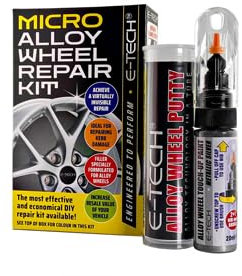 E-TECH Micro Alloy Wheel Refurbishment Repair Touch-Up Kit (Metallic Silver)