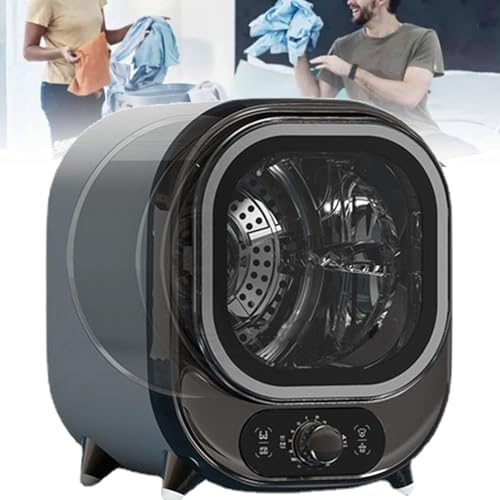 URJWAN Secadora De Condensador PortáTil, Secadora Ventilada PequeñA De 5 Kg, Uso Montado En La Pared O Encimera, Mini Secadora Centrifugada Compacta, Capacidad De Carga De 0,8 Kg,A-110V