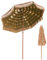 Ombrellone da Spiaggia 240 cm, Ombrello Tiki di Paglia con 8 Stecche in Metallo, Manovella e Inclinazione Regolabile, per Spiaggia, Cortile, Piscina, Giardino