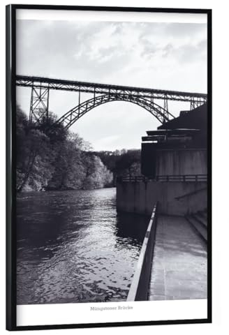 artboxONE Poster mit schwarzem Rahmen 90x60 cm Reise Mngstener Brcke - Bild mngstener brcke