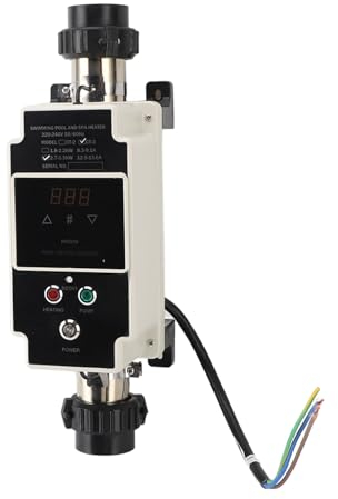 Termostato para Calentador de Piscina, 220 V-240 V, 3,3 KW, Termostato para Calentadores de SPA con Pantalla LCD, Control Inteligente para Piscina Pequeña, SPA, Bañera