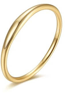 Whoiy Verlobungsringe Gold 375 Damen, Eheringe Hochzeitsringe 9 Karat Echtgold mit Ohne Steine Schlicht Band Schlicht Trauring für Frauen Größe 62 (19.7)
