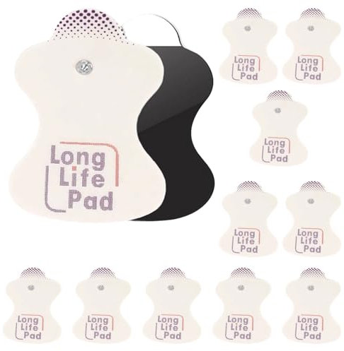 10 Pcs Electrode Pads for TENS, TENS Electrodes Pad Replacement Pad, TENS Machine Pads for 22mm PIN Connector for TENS Unit Self-Adhesive TENS Electrode Pad Adhesive Gel Pads for Omron