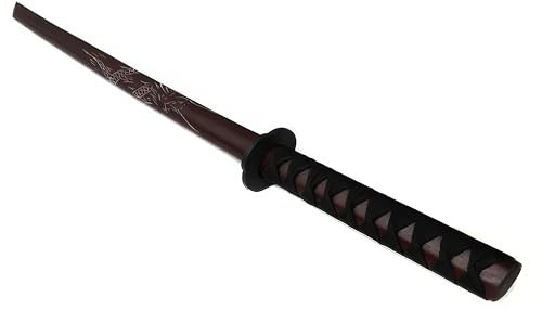 Bokken Holz Übungs Schwert mit Drache-Motive Dunkelbraun (62cm)