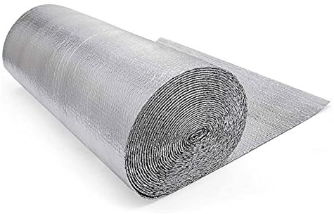 Isolierrolle für Heizkörperreflektorfolie, Isolierung mit Schaumstoffkern in Industriequalität, Strahlungsbarriere, Schallschutz, Autoisolierung, Wetterschutz, Dächer, Böden, Fenster (1 x 2 m)