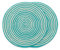Manteles Individuales Redondos, Salvamantel Yute, Natural Hecho a Mano, 38x38 cm Pack 2 Unidades, Rayas Agua