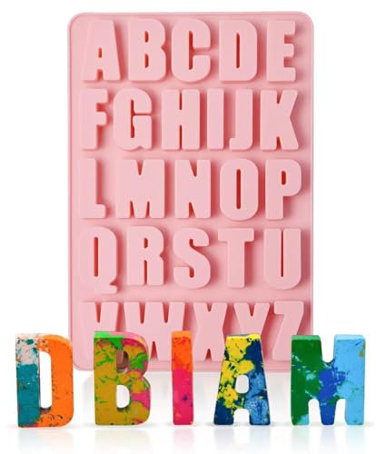 Silikonform Buchstaben A-Z | Hitzebeständige Silikonformen (bis 230°C) | Für Epoxidharz, Seifenherstellung & Schokoladenguss | BPA-frei,DIY Schmuckherstellung, Personalisierte Geschenke