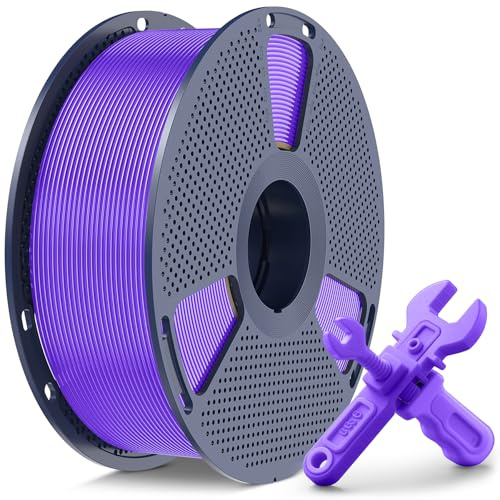 SUNLU PETG 3D Printer Filament, Strong PETG 3D Printer Filament 1.75mm, Neatly Wound 3D Printing Filament Suit for Most FDM 3D Printers, Dimensional Accuracy ±0.02mm, 1KG Spool(2.2LB), Purple