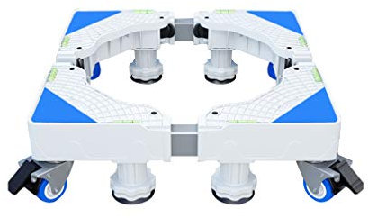 ABNNHK Base para Lavadora Base para Lavadora Ajustable Ruedas para electrodomésticos Carro Reforzado para frigorífico y congelador Longitud/Ancho 40-68 cm Base para Secadora Aire acondici